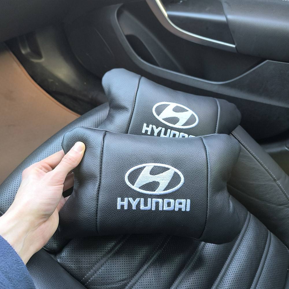 Подушка підголівник метелик Hyundai Хундай, Подарунок в машину чоловікові, Подушка під шию з логотипом LY-13 Львів - фото 3