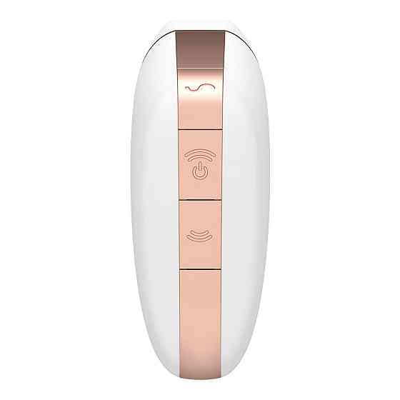 Вакуумний кліторальний стимулятор Satisfyer Love Triangle White з керуванням через інтернет (м'ята упаковка!!! Sex Aura Київ
