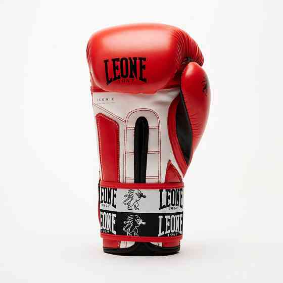 Боксерські рукавиці Leone GN208 ICONIC Red 14 унцій (бинти 4 м. в комплекті) Кам'янське