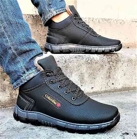 Ботинки Зимние Мужские Кроссовки на Меху Чёрные Зима (размеры: 41) Видео Обзор Днепр