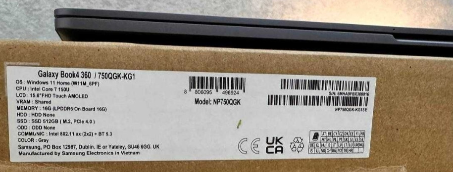 Ноутбук Samsung Galaxy Book 4 Pro 360 75QGK - KG1 Core 7-150U 16Gb. LPDDR5/ SSD512Gb. Київ - фото 1