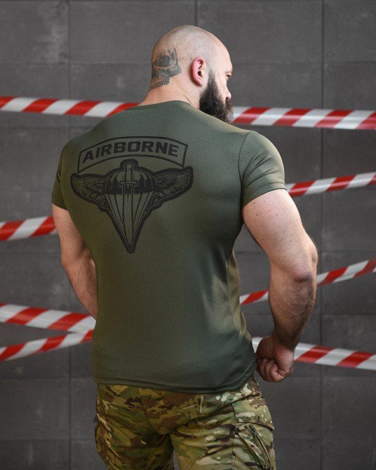 Тактическая потоотводящая футболка SABUR АЙР БОРН ОЛИВА  ВН1013 Одесса - изображение 3