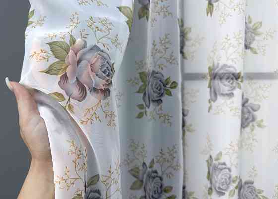 Кухонная арка VR-Textil № 000к белый с серым 280х150 см (51-240) Киев