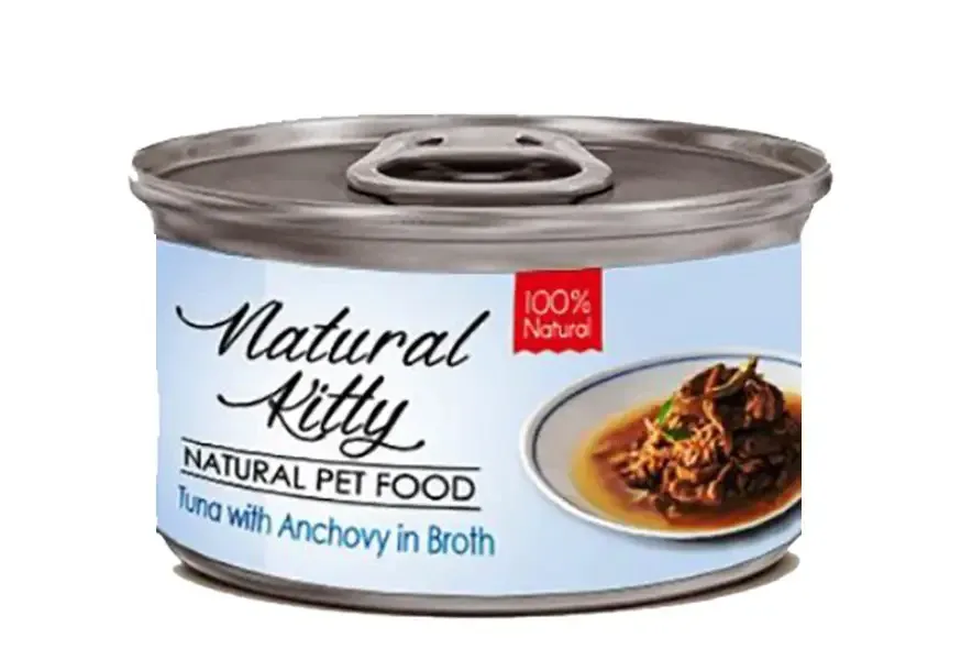 Влажный корм Natural Kitty Broth Series дополнительный корм для кошек тунец с анчоусами в бульоне, 80 г Винница - изображение 1