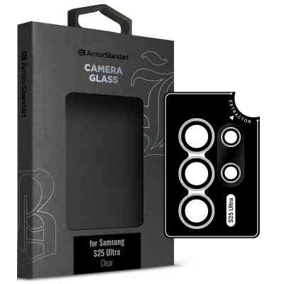 Скло захисне Armorstandart Camera Supreme BI Samsung S25 Ultra Black Clear (ARM83223) Вінниця