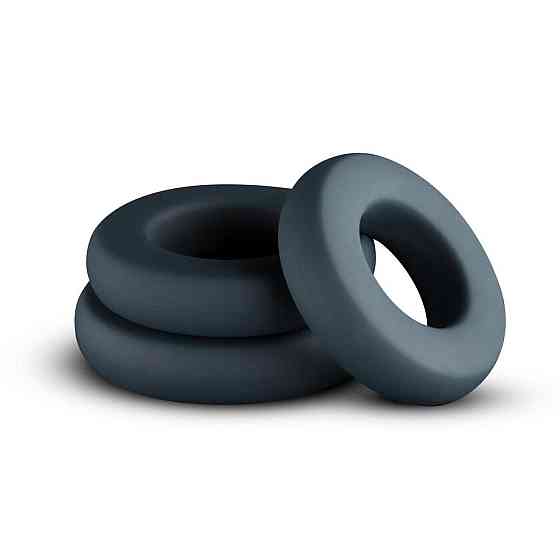 Набір ерекційних кілець Boners 3-Piece Hefty Cock Ring Set, діаметр 3,2 см, 3,8 см та 4,5 см Sex Aura Київ
