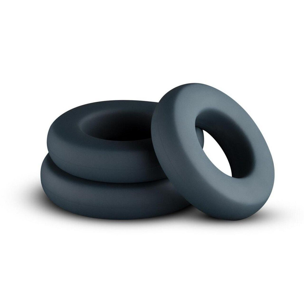 Набір ерекційних кілець Boners 3-Piece Hefty Cock Ring Set, діаметр 3,2 см, 3,8 см та 4,5 см Sex Aura Київ - фото 1