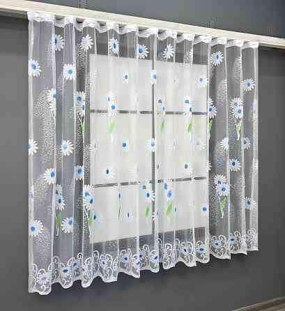 Тюль жакард VR-Textil № 1898т Арка на кухню колір білий 500х150 см (53-0105) Київ