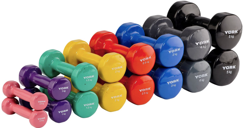 Гантелі для фітнесу вінілові круглі York Fitness 2х4кг сірий Киев - изображение 4