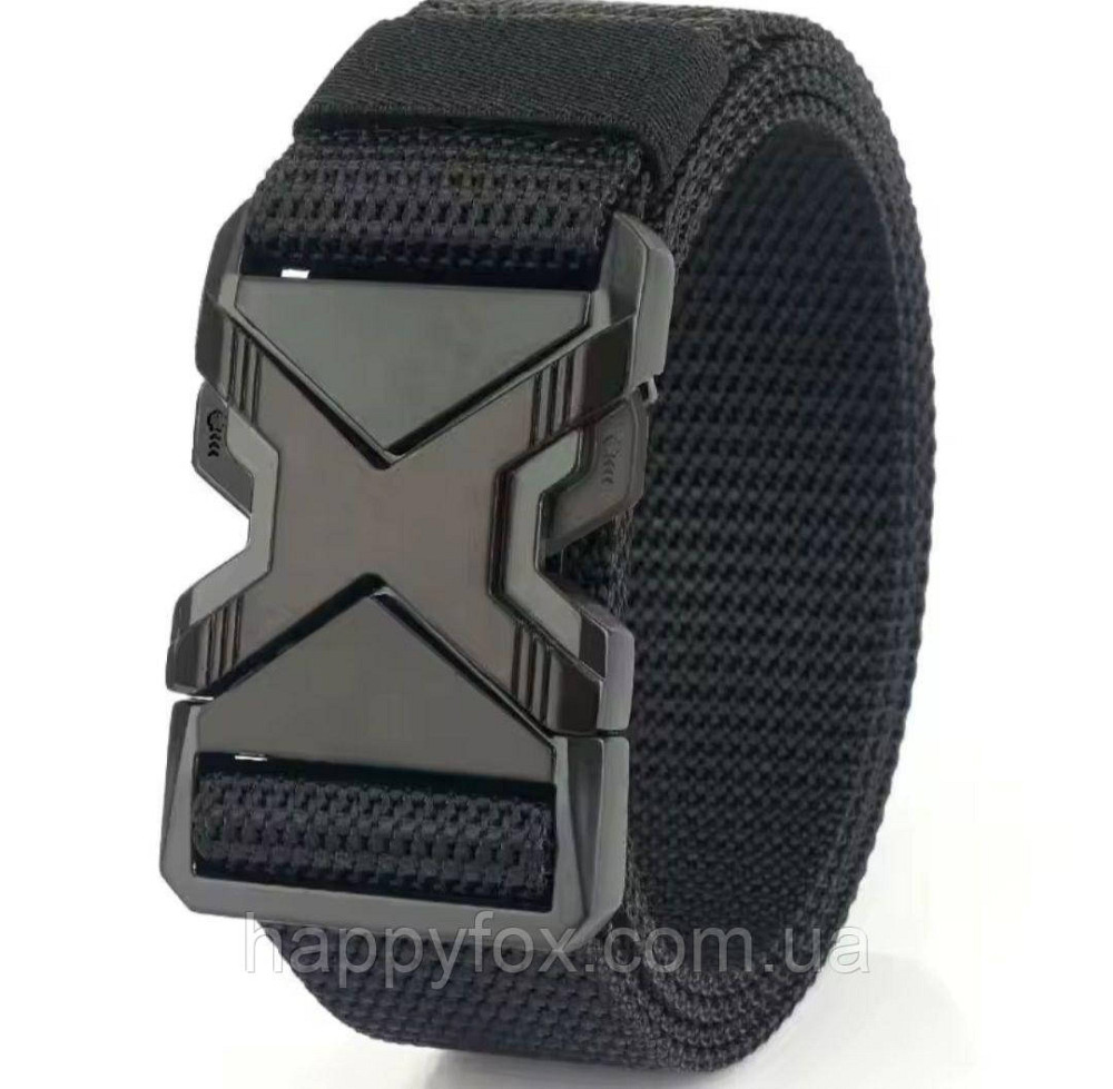 Тактичний ремень з автоматичною пряжкою (чорний) Львів - фото 1