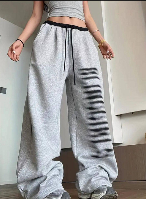 Жіночі стильні оверсайз штани з накатом двонитка Одеса - фото 6