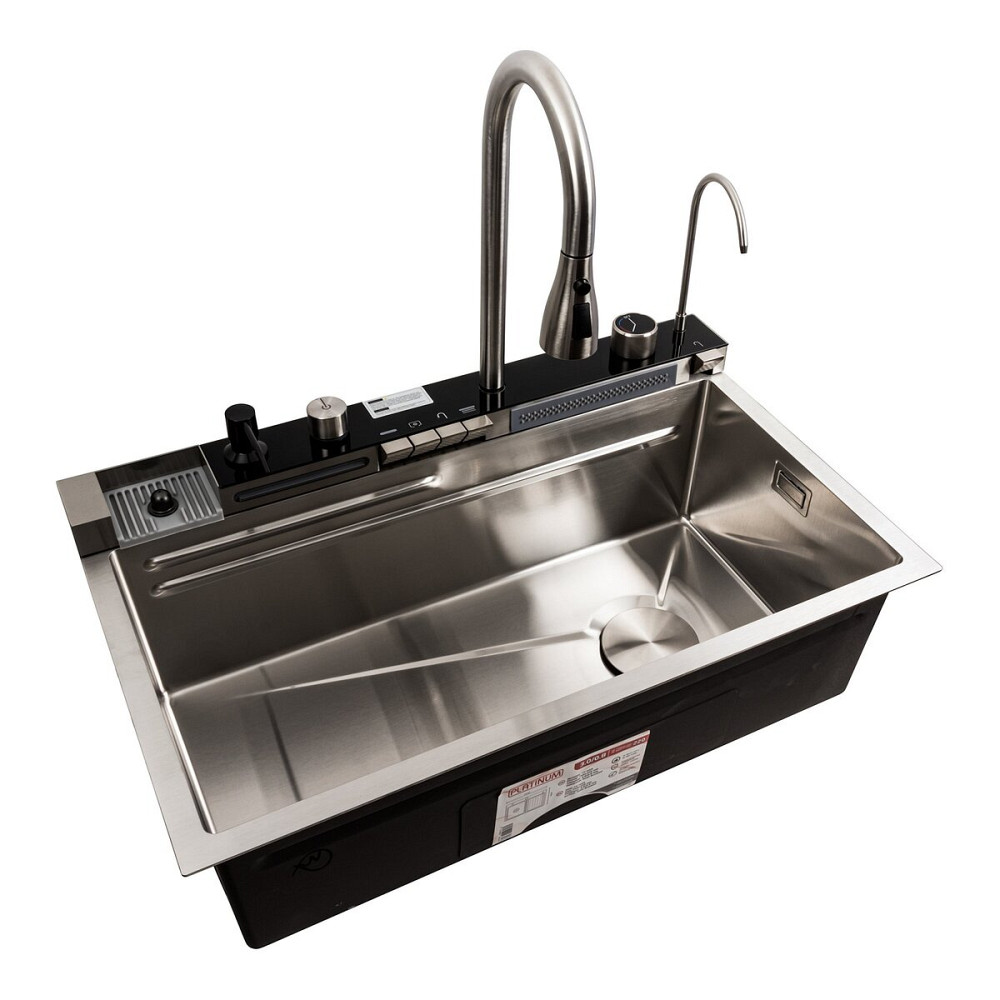 Кухонна мийка 75*45М сатин Platinum Handmade "Водоспад" Коломыя - изображение 2