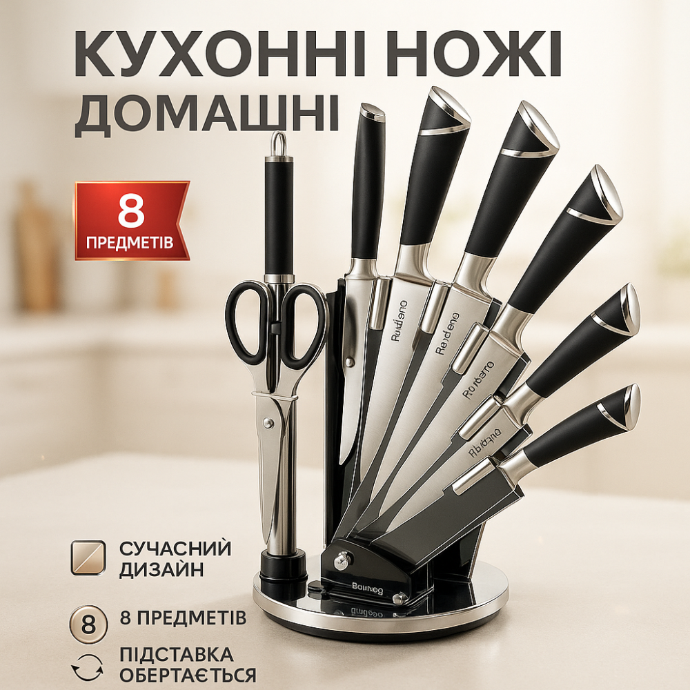 Набор ножей для каждой кухни, Топ лучших ножей для кухни Профессиональные ножи домашней RB-91 Львов - изображение 9