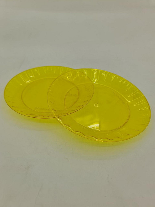 Тарілка одноразова 160 мм Склоподібна Жовта (10 шт) Харків - фото 3