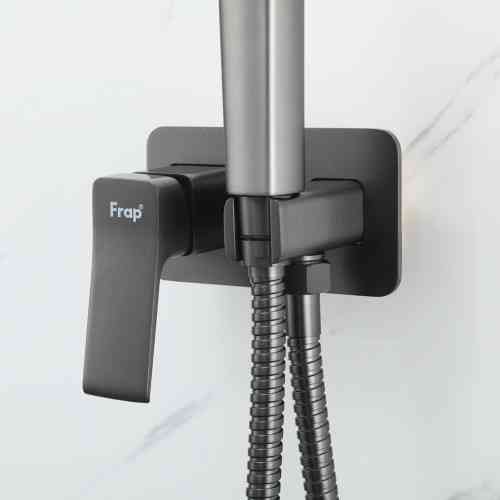 Гігієнічний душ прихованого монтажу  FRAP F2084-9 графіт Київ