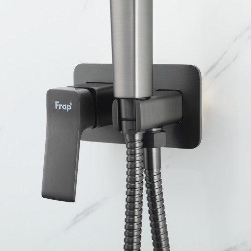 Гігієнічний душ прихованого монтажу  FRAP F2084-9 графіт Київ - фото 3