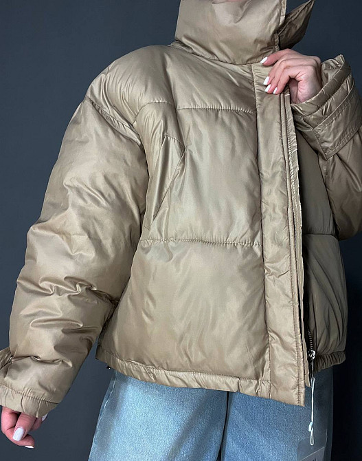 Куртка женская RUIXI 8811 деми легкая воротник стойка с сумочкой широка оверсайз свободный крой, карамель, 48 Киев - изображение 18