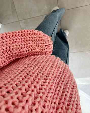 Женский уютный оверсайз свитер машинная вязка Одесса