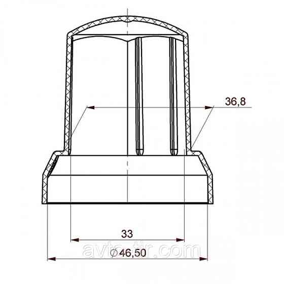 Ковпачок пластиковий на гайку 33 мм жовтий високий Луцьк