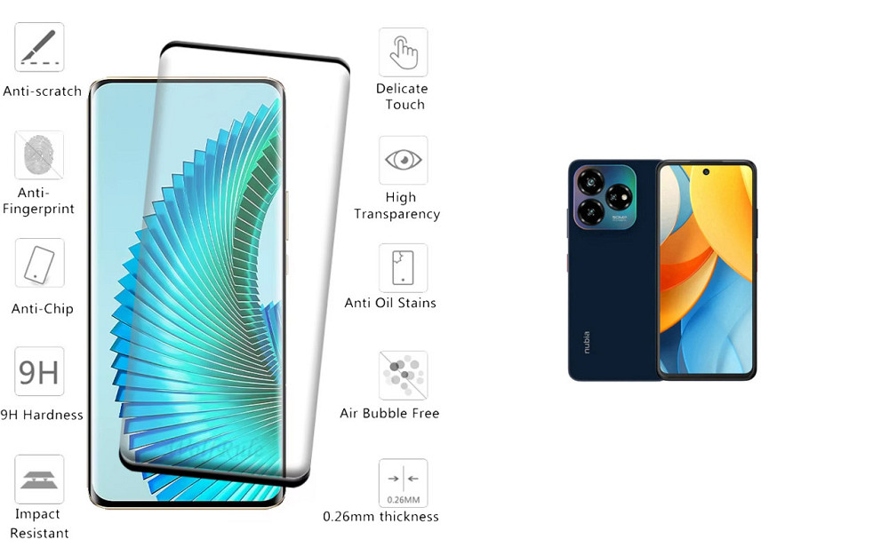 Захисне скло HyperGlass Pro для ZTE Nubia V60, Nubia V60 Design – максимальна чутливість та захист Київ - фото 2