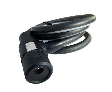 Замок на колесо (трос 1200*12mm) (с ключом) (черный) (TY580-1) KL Мукачево - изображение 1