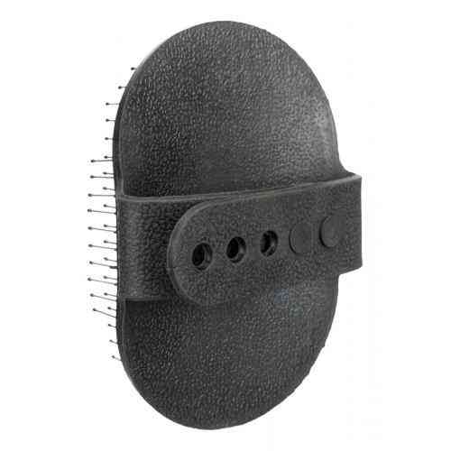 Щетка Trixie с металлическими зубчиками резиновая с петлей для рук, 8х13 см Киев