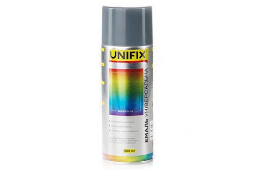 Емаль акрилова універсальна RAL 7046 Сірий гл. 400 мл UNIFIX Рівне - фото 1