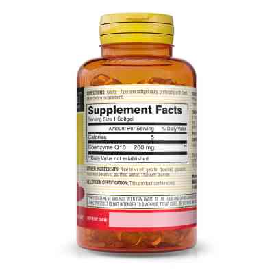 Витаминно-минеральный комплекс Mason Natural Коэнзим Q10 200 мг, Co Q10, 30 гелевых капсул (MAV14628) Винница