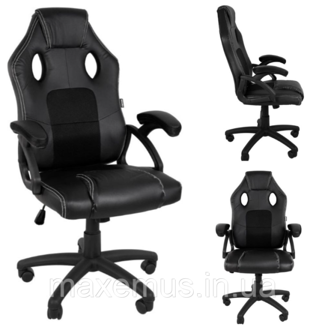 Компьютерное кресло для геймера YS-6056 с сетчатой спинкой кресло для работы за ноутбуком черное Мостиска - изображение 2