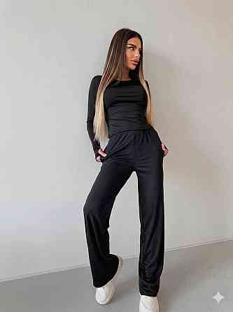 Женский базовый повседневный костюм двойка из микродайвинга Одесса