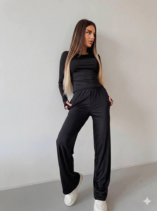 Женский базовый повседневный костюм двойка из микродайвинга Одесса - изображение 1