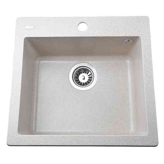 Гранітна мийка Globus Lux AOSTA піщаний 490x455мм-А0004 Київ