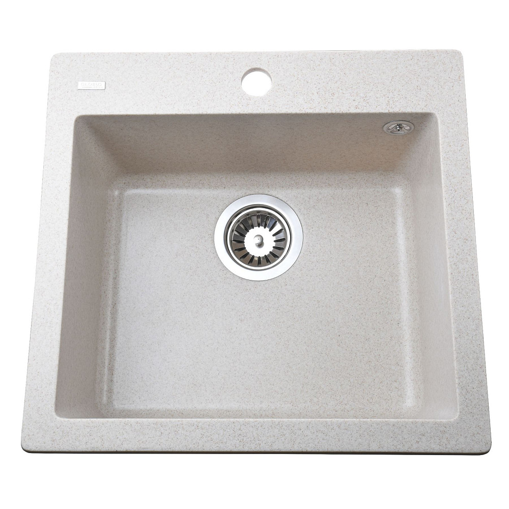 Гранітна мийка Globus Lux AOSTA піщаний 490x455мм-А0004 Тернополь - изображение 1