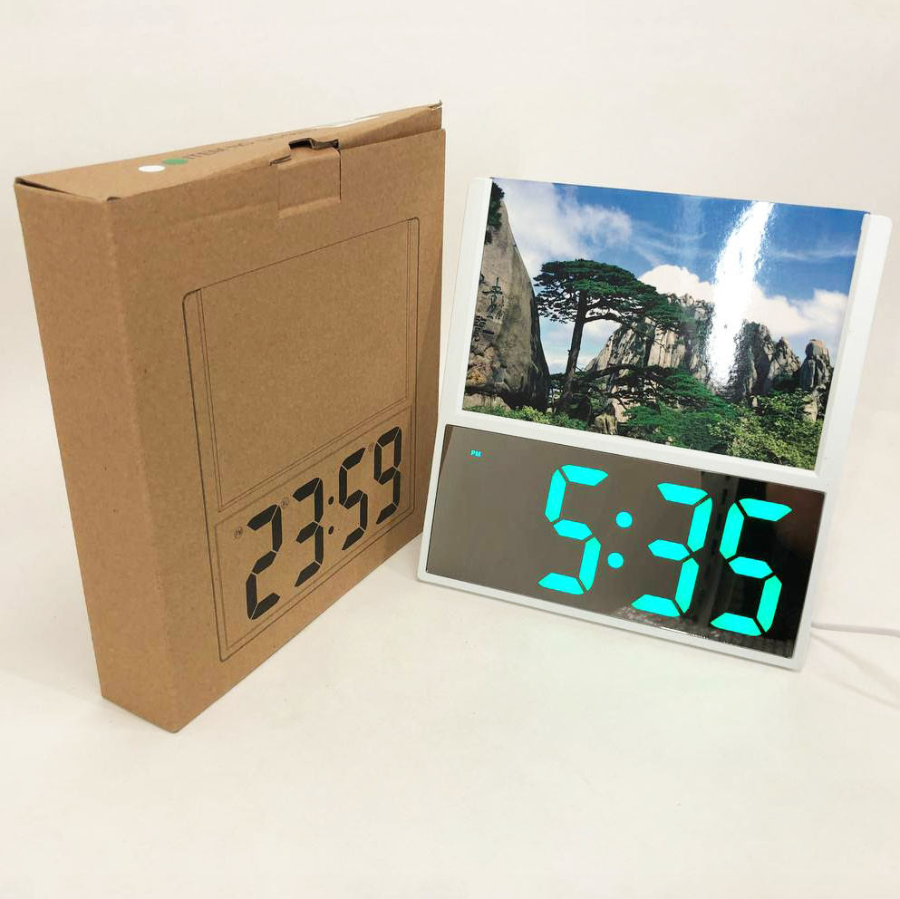 Годинник настільний цифровий електронний led DS-6608, Годинник електронний настільний з дисплеєм TN-28 Львів - фото 4