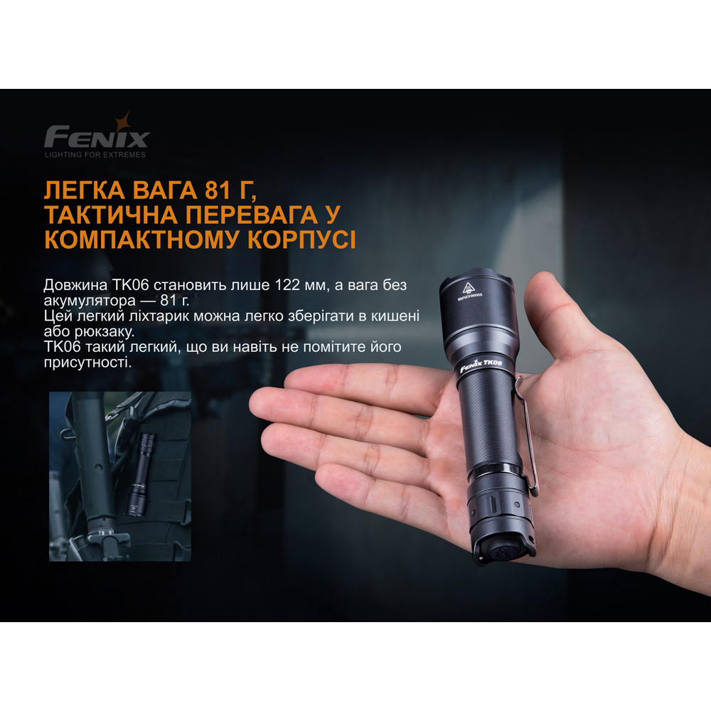 Ліхтар ручний Fenix TK06 Київ - фото 9