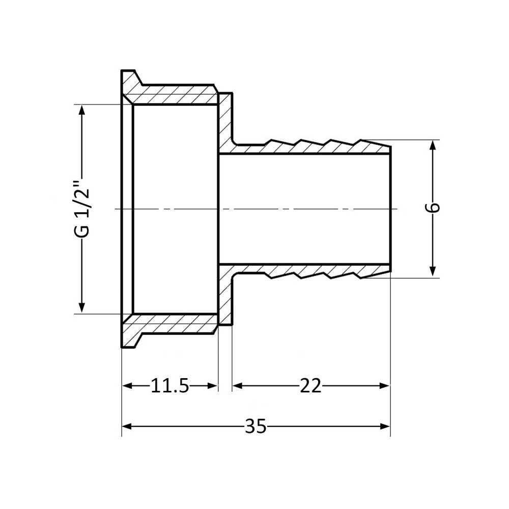 Штуцер Thermo Alliance Standart 6х1/2" ВР SD426156 Київ - фото 7