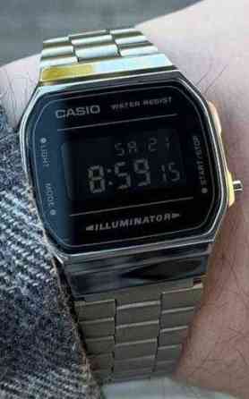 Годинник A168 WEM Silver/Black | Часы касио A159W | Мужские Винтаж AQ Киев