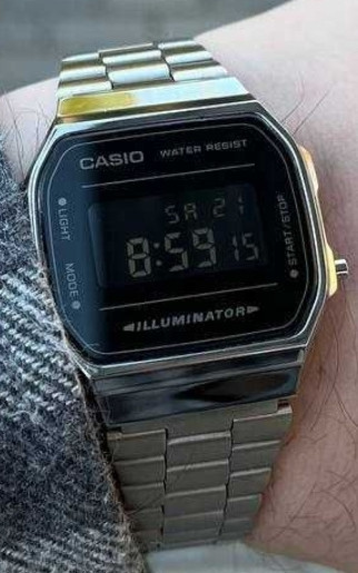 Годинник A168 WEM Silver/Black | Часы касио A159W | Мужские Винтаж AQ Киев - изображение 5