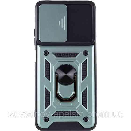 Samsung A11 A115 M11 M115 Противоударный чехол Шторка (зеленый) Одесса