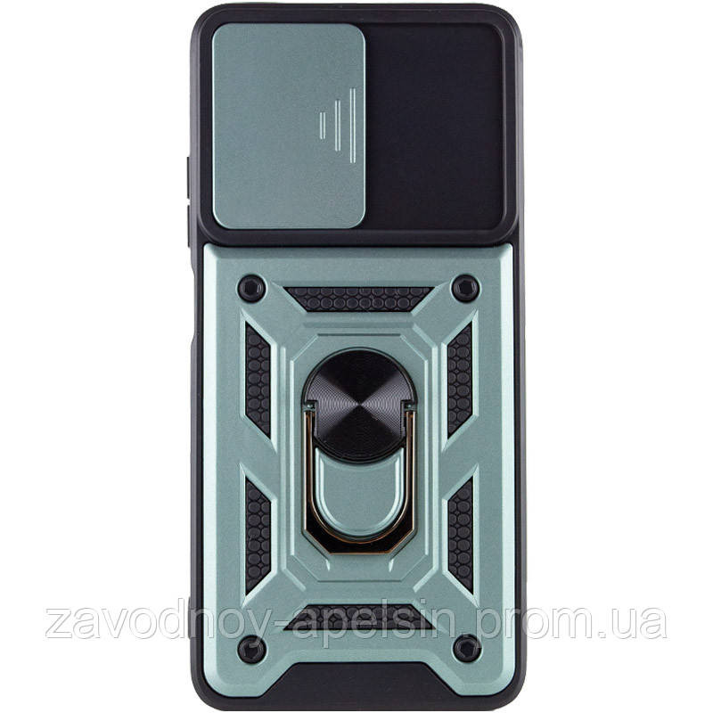 Samsung A11 A115 M11 M115 Противоударный чехол Шторка (зеленый) Одесса - изображение 1