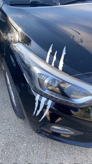 Наклейка на авто Царапина Когтем Жёлтая, Синяя све Киев - изображение 8