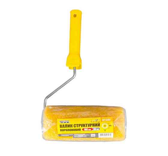 Валик малярський структурний MASTERTOOL Moltopren Decor 80/180 мм Ø 6 мм з ручкою 92-6103 Коломия