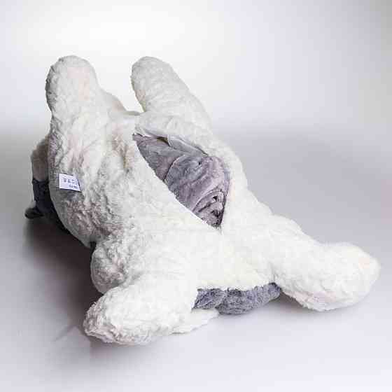 Мягкая игрушка-плед, подушка 3 в 1 Хаски плед в игрушке 50×30×26 (см) Серый 7124G Киев