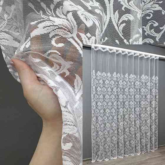 Тюль жаккард "Преміум" колір білий 1202т Київ