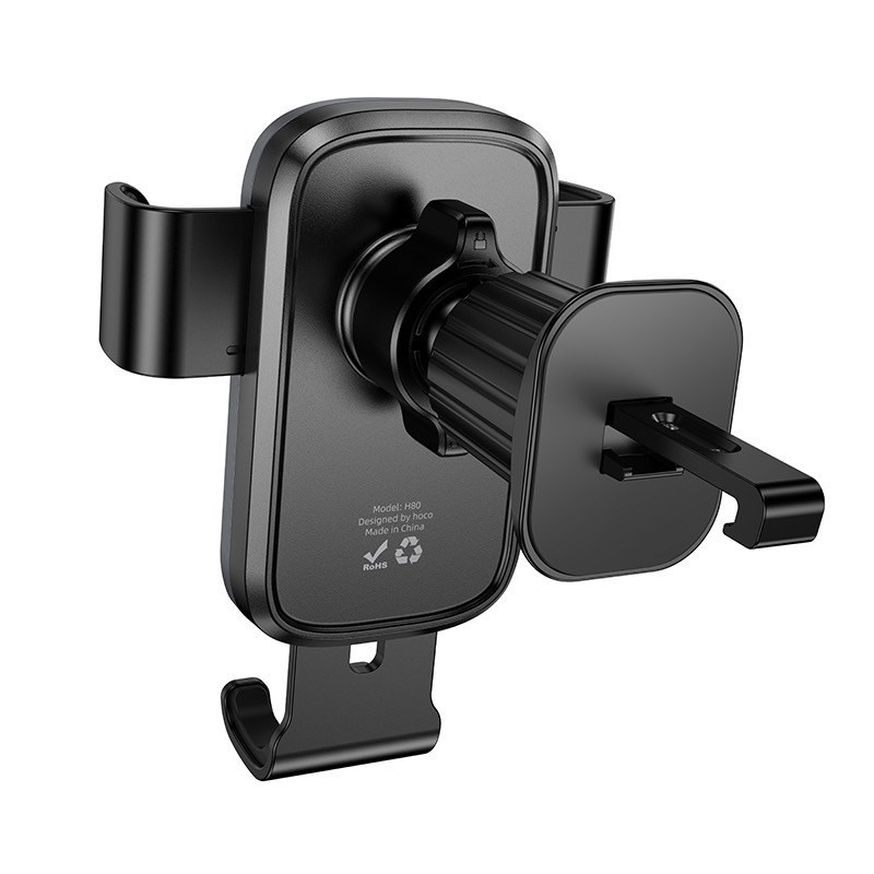 Автотримач для телефона HOCO H80 Vista gravity car holder (air outlet) Black Metal Gray Одеса - фото 4
