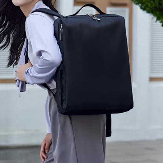 Рюкзак міський для ноутбука з протиударним відділенням, дорожній для подорожей 41х30х13 см, чорний Кам'янець-Подільський