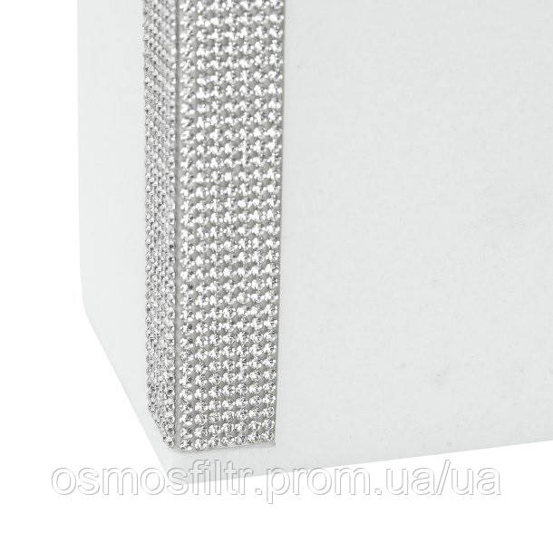 Стакан для зубних щіток Axentia Ліндос білий з декором 350 мл полігума 7.2x10.6x7.2 см (134348) Київ - фото 2