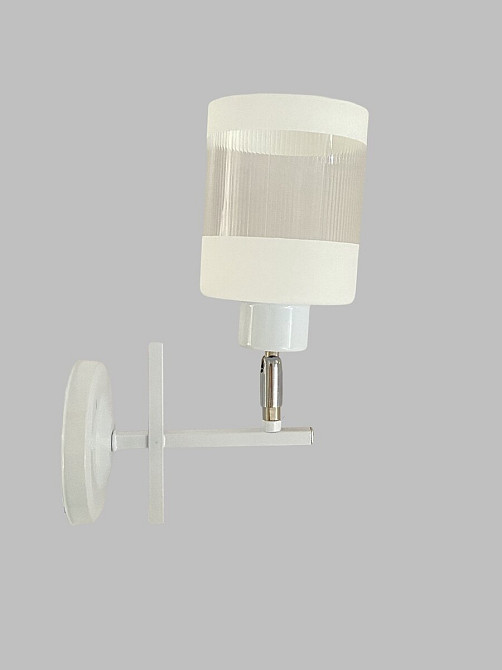 VALESO Бра настінне VALESO B-6970C/1 скляний плафон E27 Білий+Хром 6970C/1 Коломыя - изображение 2