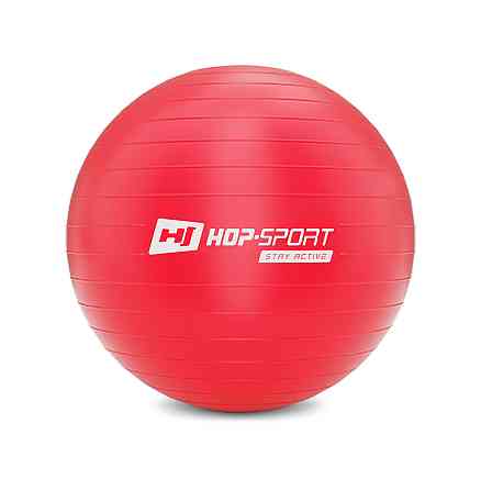 Фітбол Hop-Sport 55см червоний + насос 2020 Київ