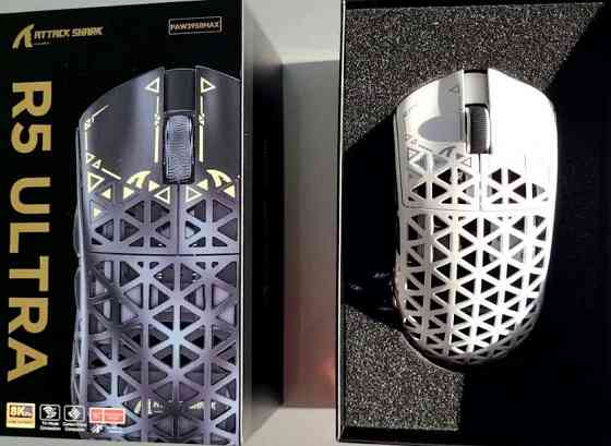 Мишка Attack Shark R5 Ultra PAW3950MAX з карбону бездротова ігрова. Харків